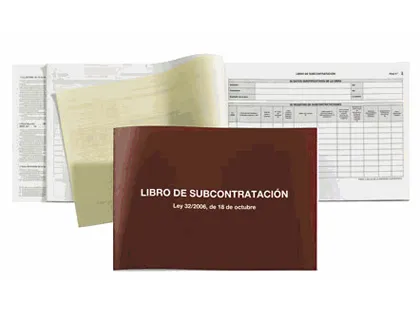 Libro Subcontratacion Miquelrius Folio Natural Juego de 10 Hojas Autocopiativas