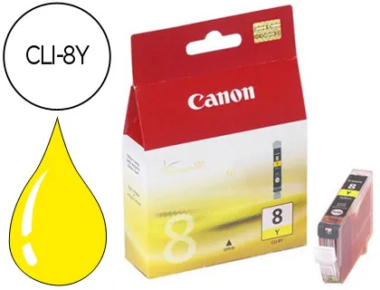 Tinteiro Canon Ip3300 4200 5200 5200r 5300 6600d 6700d m P500 530 600 800 810 Ix4000 Ix5000 Pro9000-Amarelo Cli-8