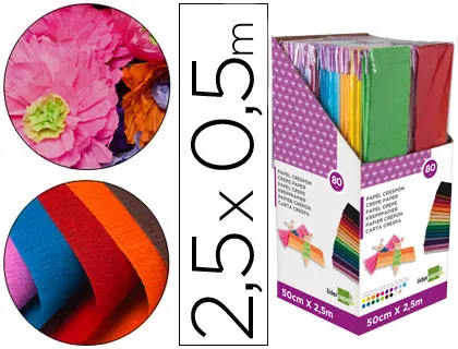 Expositor 80 Bolsas Papel Crepe. Cores Sortidas