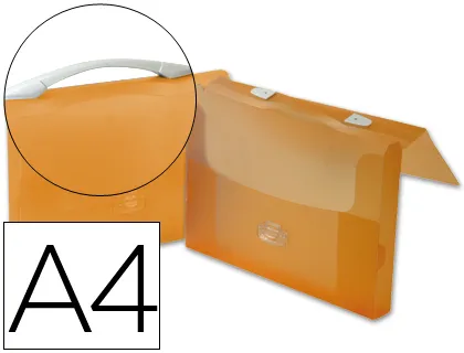 Pasta Porta Documentos Beautone Polipropileno Din-A4 Laranja Transparente