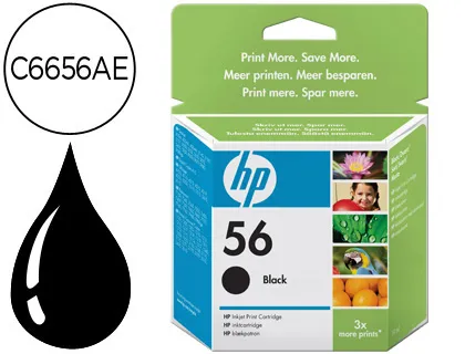 Tinteiro HP C6656ae 56 Preto