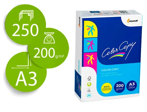 Papel Color Copy Din A3 250 Folhas 200 gr