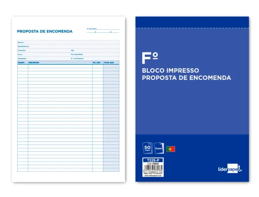 Bloco Encomendas Duplicado 215x315 mm