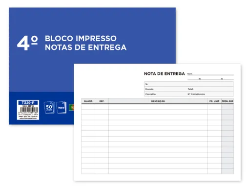 Bloco de Entregas Triplicado 155x215 mm