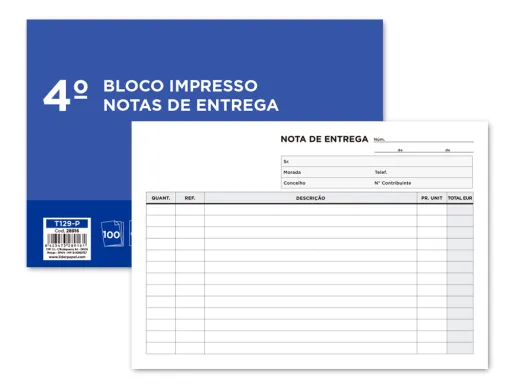 Bloco de Entregas Simples 155x215 mm