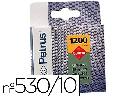 Agrafes Petrus para Cravadora 530/10 Caixa 1200 Unidades