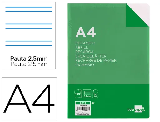 Recarga Folio 100 F 16tf-03 2 Linhas Pauta Estreita 16 Furos