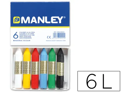 Lápis Cera Manley 6 Cores