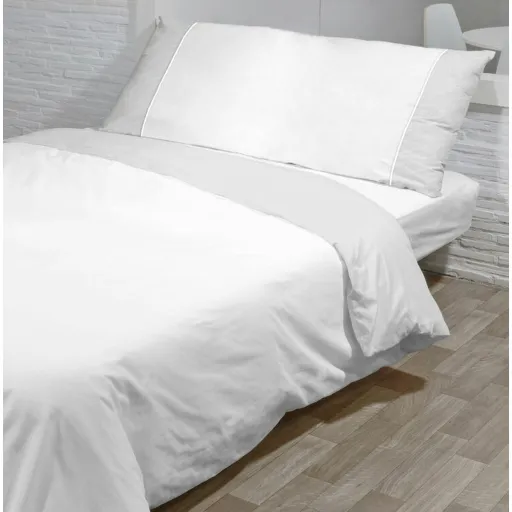 Conjunto de Capa de Edredom Hosteline MONACO NORDICO Branco Queen 260 x 240 cm 4 Peças