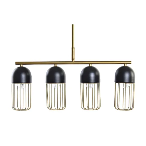 Candeeiro de Teto DKD Home Decor Preto Dourado 220 V 50 W (60 x 11 x 26 cm)