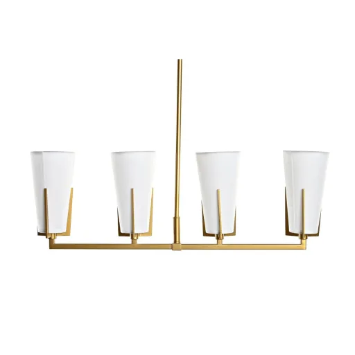 Candeeiro de Teto DKD Home Decor Dourado Branco (67 x 14 x 22 cm)