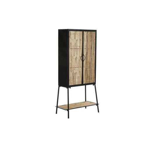 Aparador DKD Home Decor Preto Natural Metal 65 x 35 x 130,5 cm