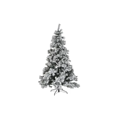 Árvore de Natal DKD Home Decor Branco Verde Metal Polietileno Nevado 130 x 130 x 218 cm