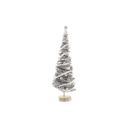 Árvore de Natal DKD Home Decor Natural Bétula Nevado 34 x 34 x 102 cm