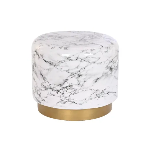 Mesa de Apoio DKD Home Decor Dourado Branco Ferro (50 x 50 x 45 cm)