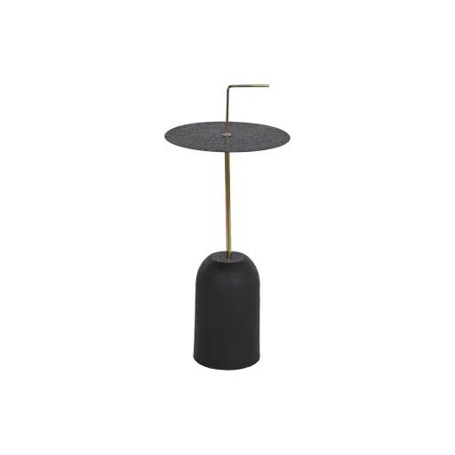 Mesa de Apoio DKD Home Decor 30 x 30 x 68 cm Preto Dourado Ferro