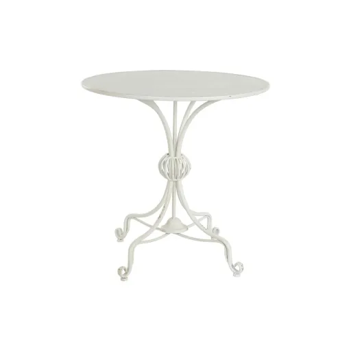 Mesa de Apoio DKD Home Decor 81 x 81 x 81,5 cm Metal Branco