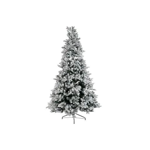 Árvore de Natal DKD Home Decor Branco Verde Polietileno Nevado 140 x 140 x 210 cm