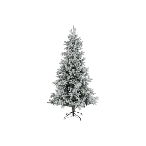 Árvore de Natal DKD Home Decor Branco Verde Polietileno Nevado 140 x 140 x 210 cm