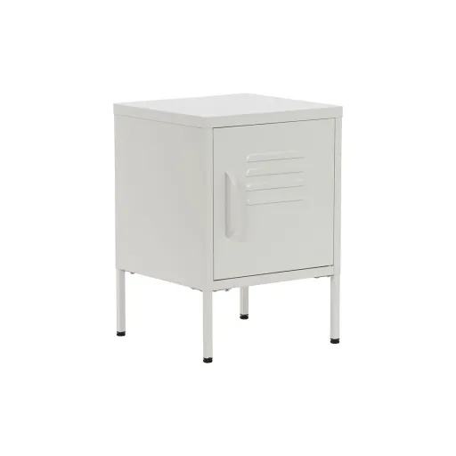 Mesa de Cabeceira Home ESPRIT Branco Metal 35 x 35 x 51 cm