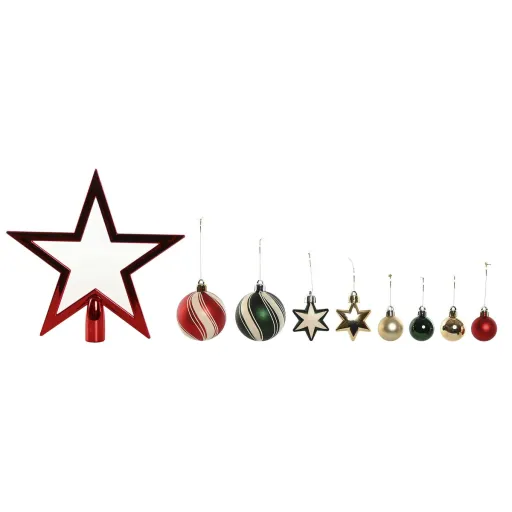 Bolas de Natal Home ESPRIT Vermelho Verde Polietileno 21 x 6,5 x 27 cm (53 Peças)