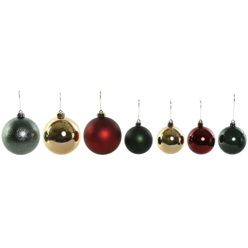 Bolas de Natal Home ESPRIT Vermelho Verde Polietileno 25 x 25 x 25 cm (41 Peças)