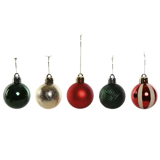 Bolas de Natal Home ESPRIT Vermelho Verde Polietileno 27 x 4 x 26 cm (20 Peças)