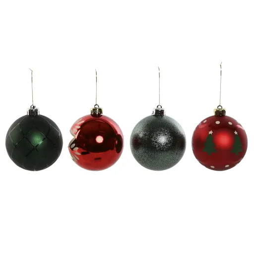 Bolas de Natal Home ESPRIT Vermelho Dourado Polietileno 32,5 x 8 x 32,5 cm (16 Peças)