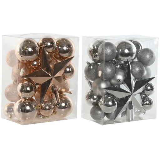 Bolas de Natal Home ESPRIT Dourado PVC 20 x 13 x 26 cm (2 Unidades)