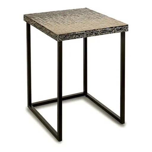 Mesa de Apoio Cinzento Metal Madrepérola Aglomerado (47 x 62 x 47 cm)