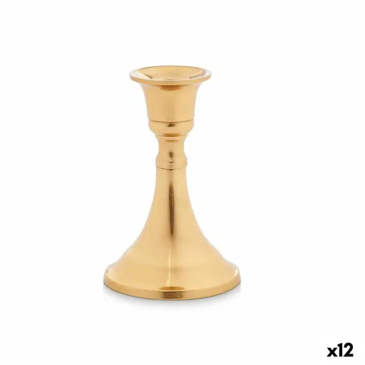 Candelabro Dourado Alumínio 5 x 11 x 9 cm (12 Unidades)