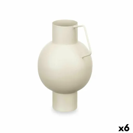 Vaso Esfera Marrom Claro Aço 15 x 23 x 13 cm (6 Unidades)