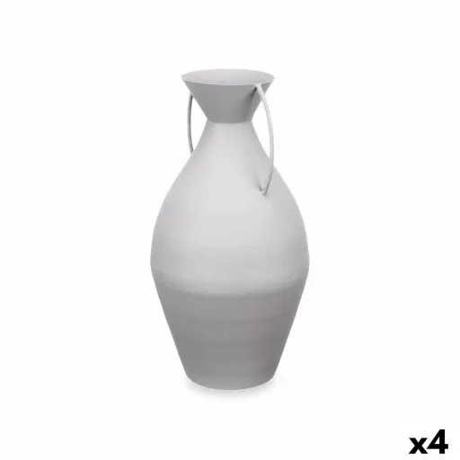 Vaso Cinzento Aço 22 x 43 x 22 cm (4 Unidades)