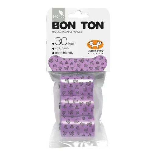 Sacos Higiénicos United Pets Bon Ton Nano Cão Roxo (3 x 10 Uds)