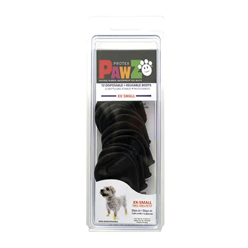 Botas Pawz Cão 12 Unidades Preto Tamanho XXS