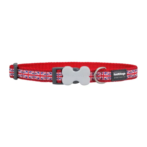 Coleira para Cães Red Dingo Union Jack 20-32 cm Vermelho