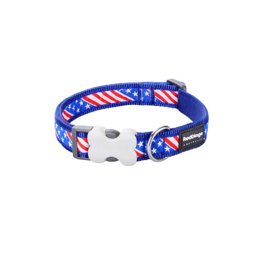 Coleira para Cães Red Dingo US Flag 20-32 cm Azul