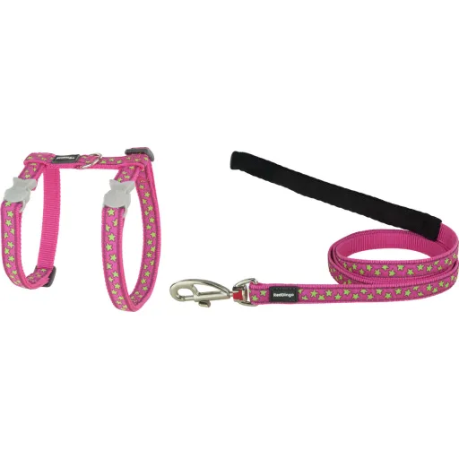 Arnês para Cães Red Dingo On Hot 21-35 cm Cor de Rosa