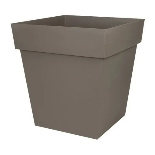 Vaso EDA Tuscan Taupe Plástico Quadrado Ø 50 cm (49,5 x 49,5 x 52,5 cm)