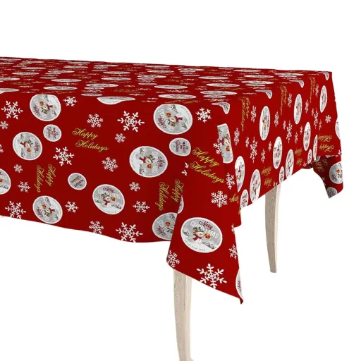 Toalha de Mesa em Rolo Exma Vermelho Natal 140 cm x 25 m