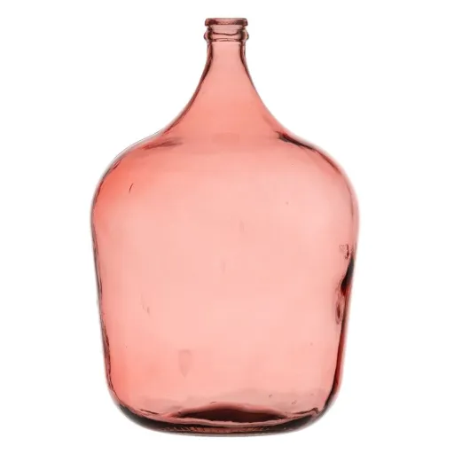 Garrafa Decorativa 36,5 x 36,5 x 56 cm Cor de Rosa Vidro Reciclado