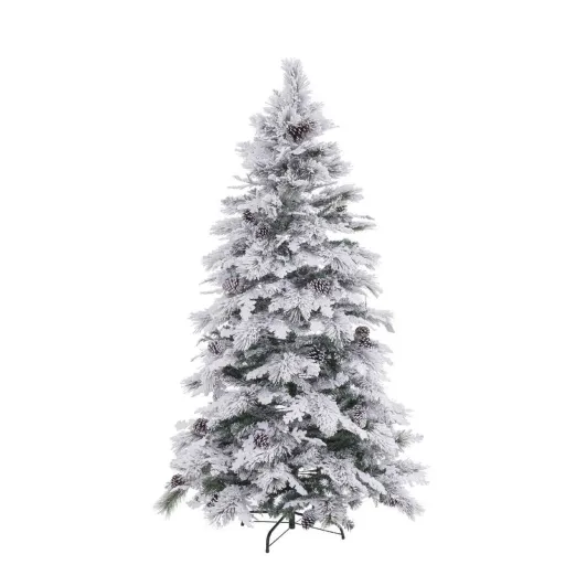 Árvore de Natal Branco Verde PVC Metal Polietileno 150 cm