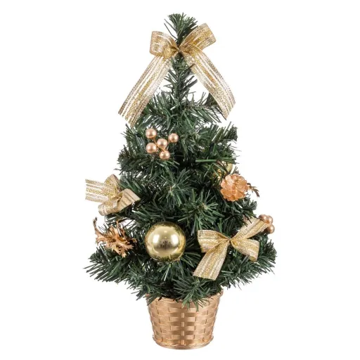 Árvore de Natal Ouro Verde PVC Abacaxis 26 x 26 x 50 cm