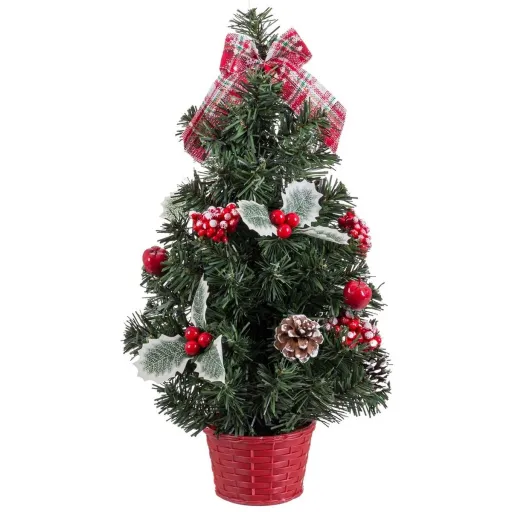 Árvore de Natal Vermelho Verde PVC Abacaxis 26 x 26 x 50 cm