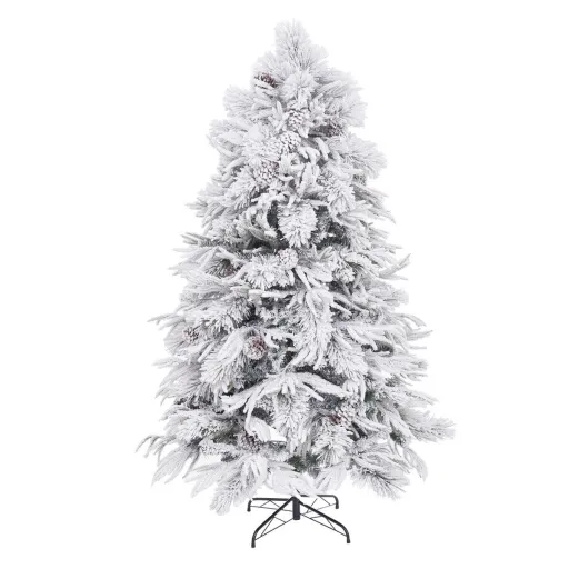 Árvore de Natal PVC Polietileno Abacaxis Nevado 90 x 90 x 210 cm