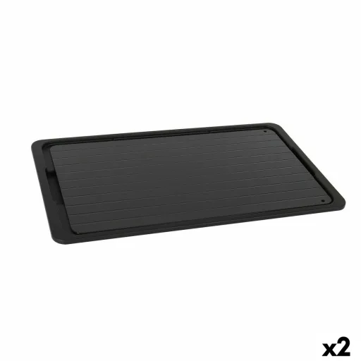 Tabuleiro Percutti   Função de Descongelamento Preto 39 x 23 cm (2 Unidades)