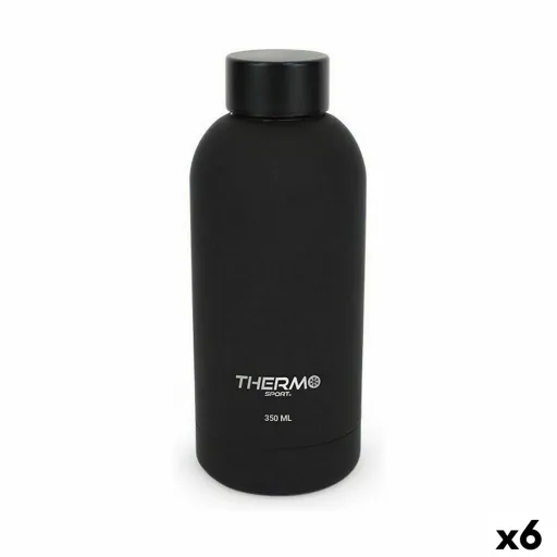 Garrafa Térmica ThermoSport Soft Touch Preto 350 ml (6 Unidades)