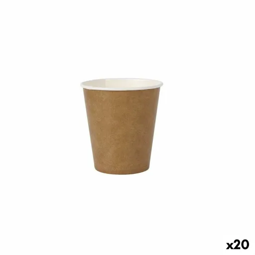 Conjunto de Copos Algon Descartáveis Papel Kraft 50 Peças 120 ml (20 Unidades)