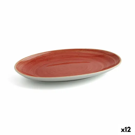 Bandeja de Aperitivos Ariane Terra Vermelho Cerâmica Ø 26 cm (12 Unidades)