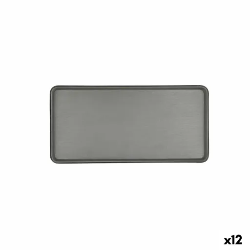 Bandeja de Aperitivos Bidasoa Gio Preto Plástico 24 x 11,5 cm (12 Unidades)